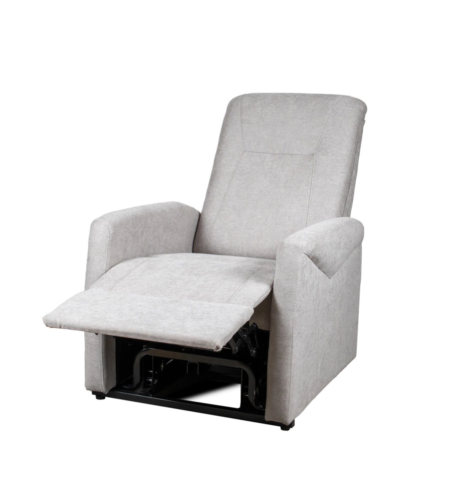 POLTRONA MASSAGGIANTE BELLAHOME "SIENA" CON RECLINER ELETTRICO IN TESSUTO GRIGIO, 75X93X105 CM